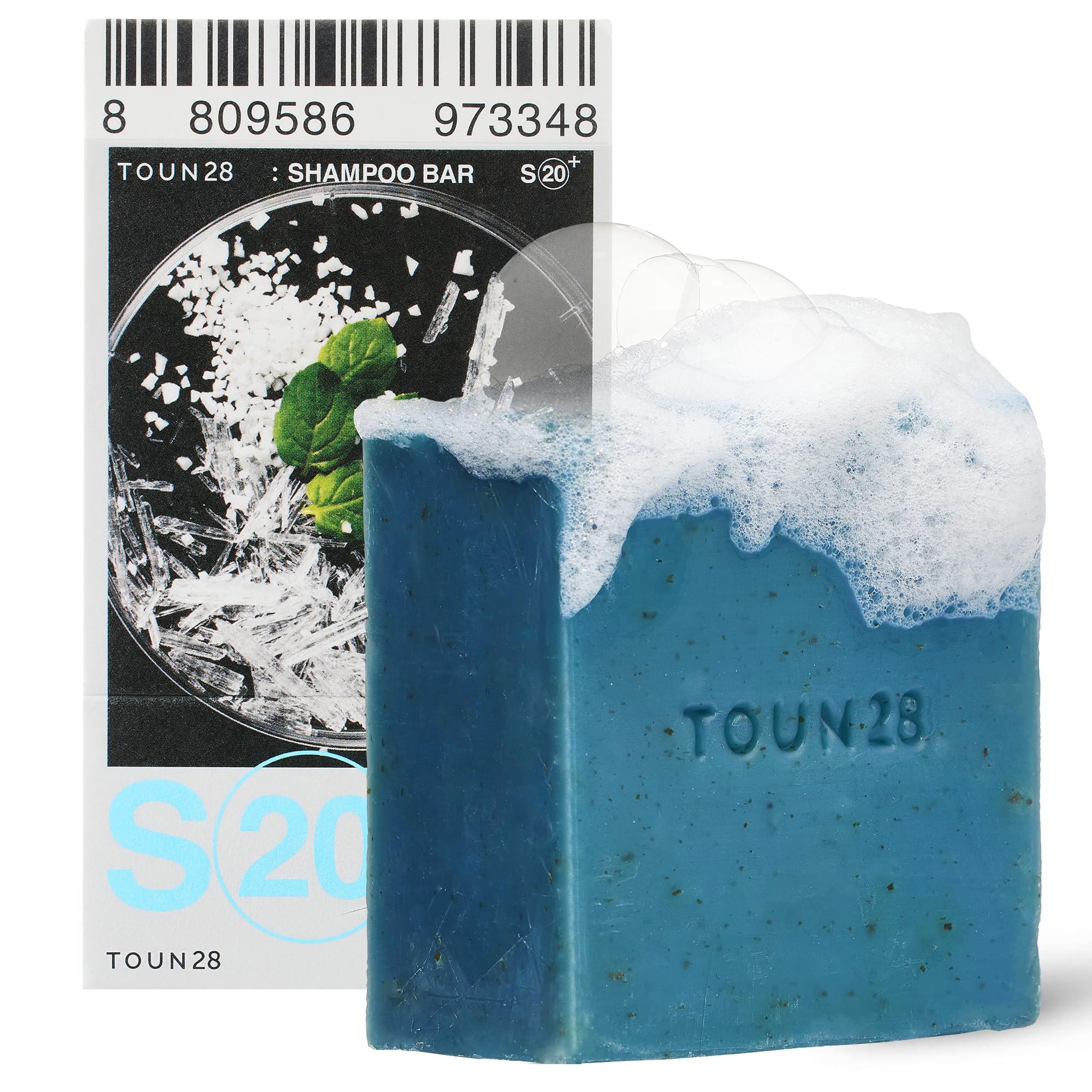 TOUN28 Shampoing Solide Antipelliculaire avec menthol et Centella Asiatica pour cuir chevelu gras