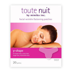 Toute Nuit patch forme Y entre les yeux, réduction visuelle des rides.
