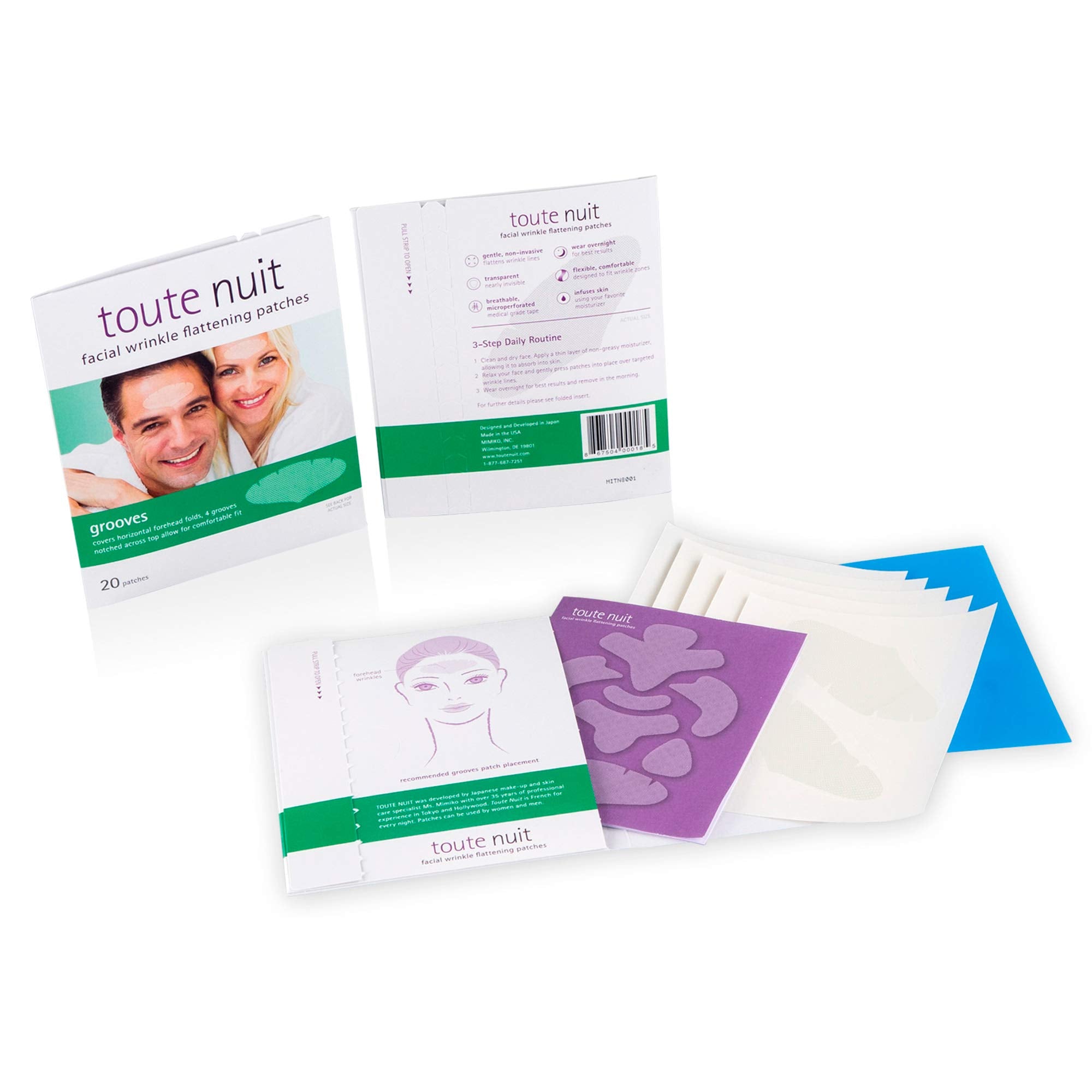 Patch Toute Nuit non gras: texture transparente compatible crème légère.