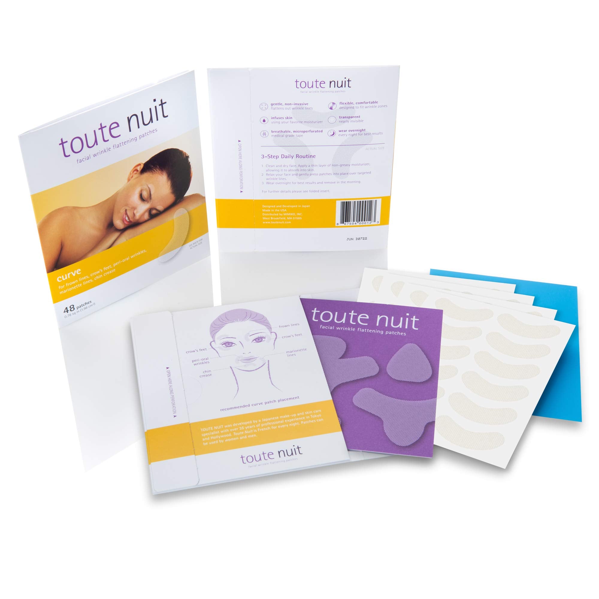 Patch Toute Nuit Curve coins des yeux, fixation discrète