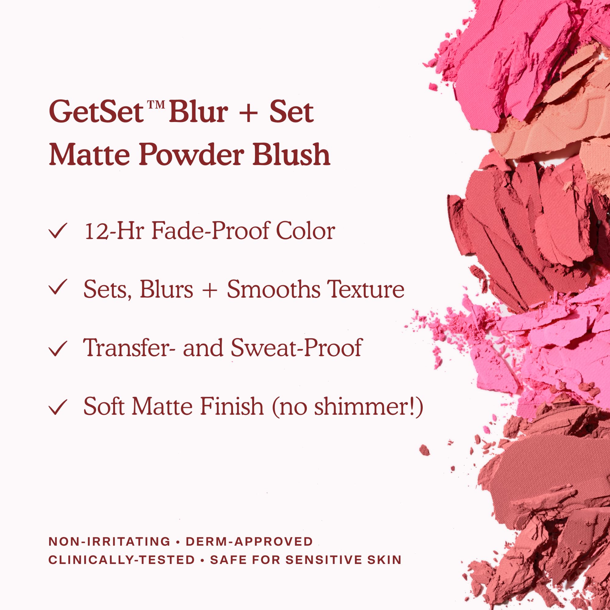 Tower 28 GetSet Poudre Fard Matte Sunset Shirley – application au pinceau pour fini net
