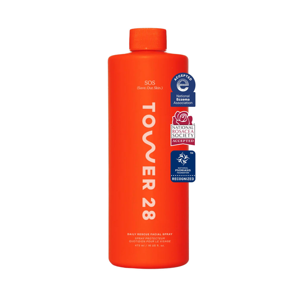 Tower 28 Jumbo SOS Recovery Crème Visage – flacon élégant, hydratation rapide.