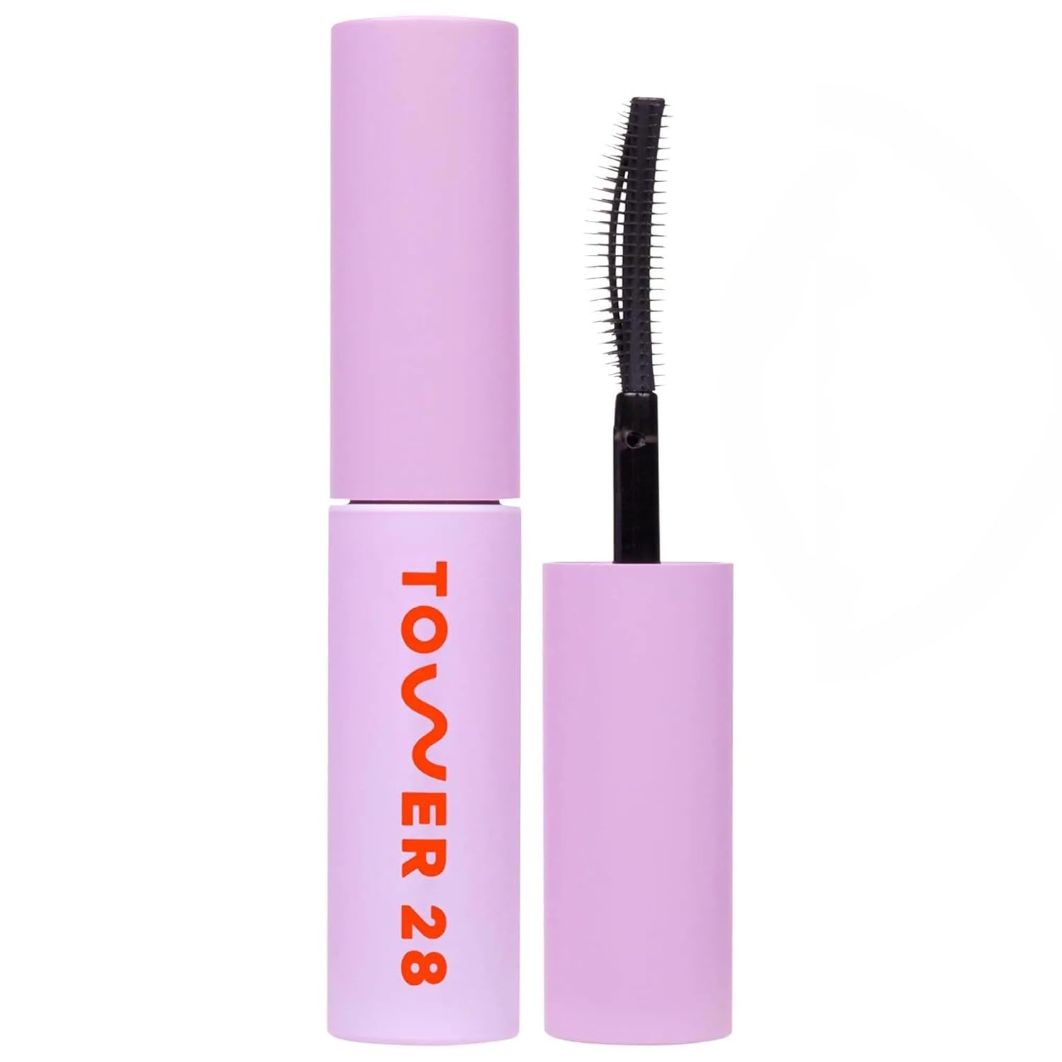 Tower 28 Mini MakeWaves Mascara – brosse silicone pour définition nette et séparation des cils.