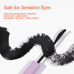 Tower 28 Mini MakeWaves Mascara – formule végane et hypoallergénique pour yeux sensibles.