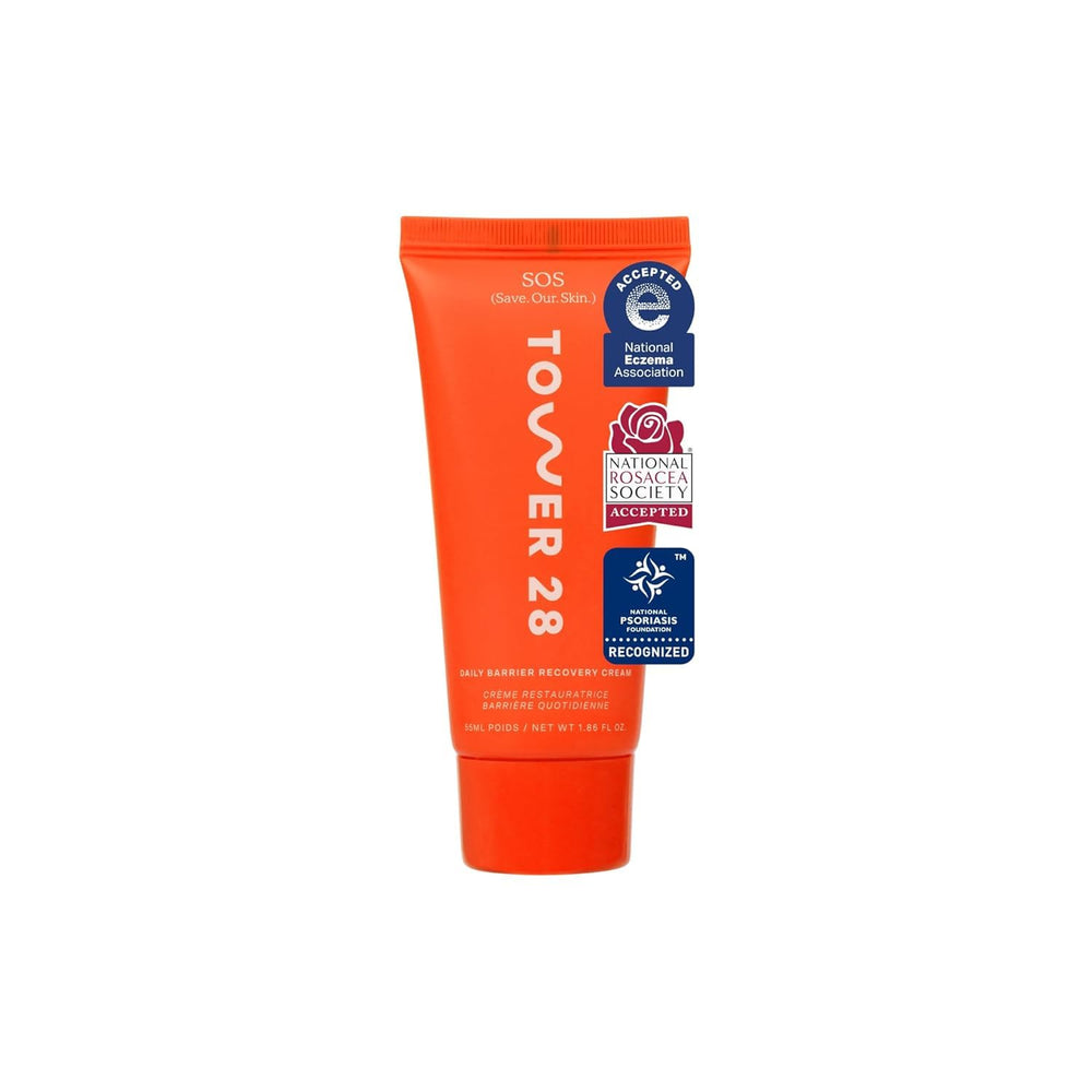 Tower 28 SOS Recovery Crème Visage dans un pot, hydratation douce pour peaux sensibles