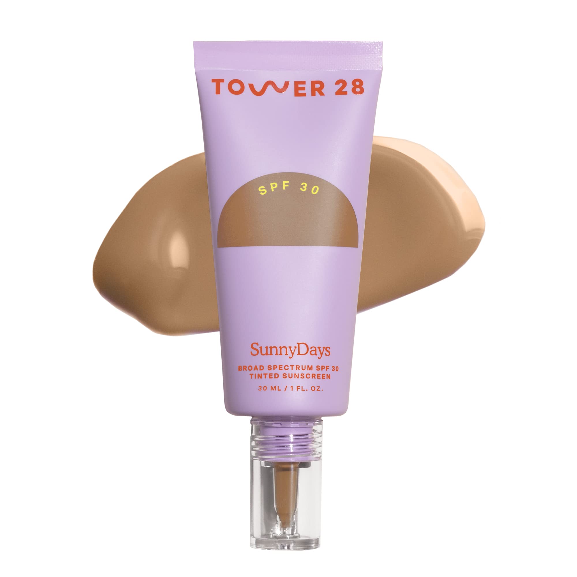 Tower 28 SunnyDays SPF30, bouteille prête à l'emploi et protection légère quotidienne.