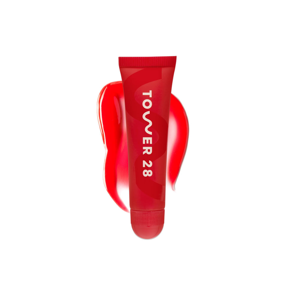 Tower 28 LipSoftie baume teinte orange sanguine vanille, hydratation durable