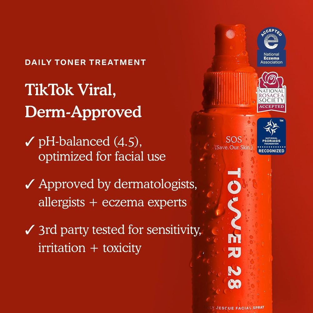 Tower 28 SOS Daily Rescue : spray d’acide hypochloreux pour calmer les irritations possibles.