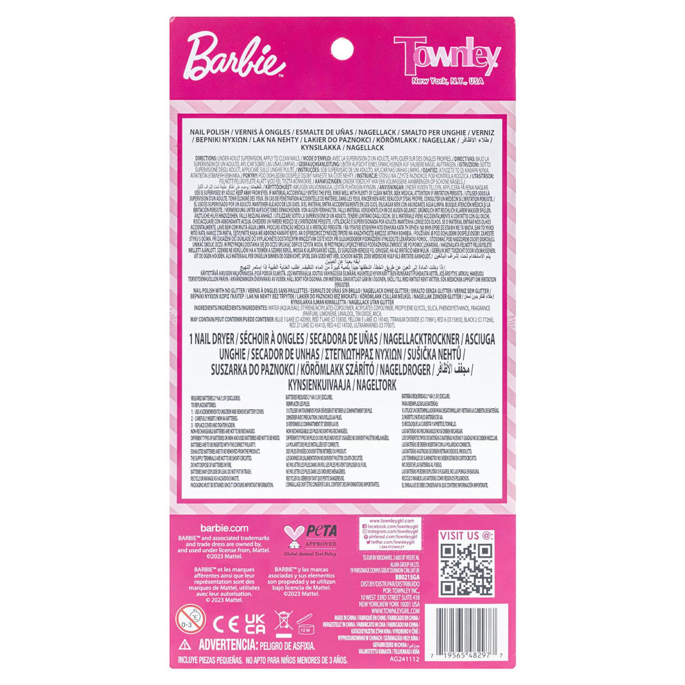 Townley Girl Barbie sèche-ongles portable, séchage rapide