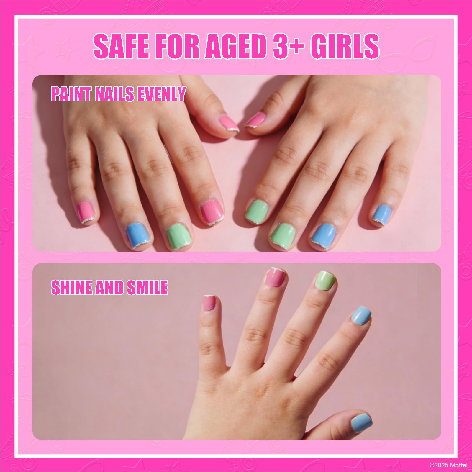 Townley Girl Barbie vernis non toxique corail brillant, look estival