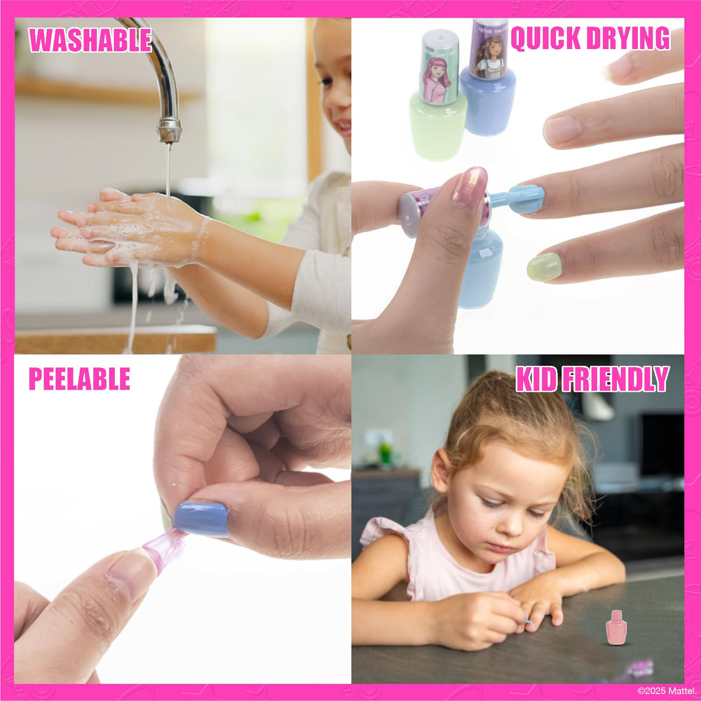 Townley Girl Barbie vernis non toxique rose framboise, éclat ludique