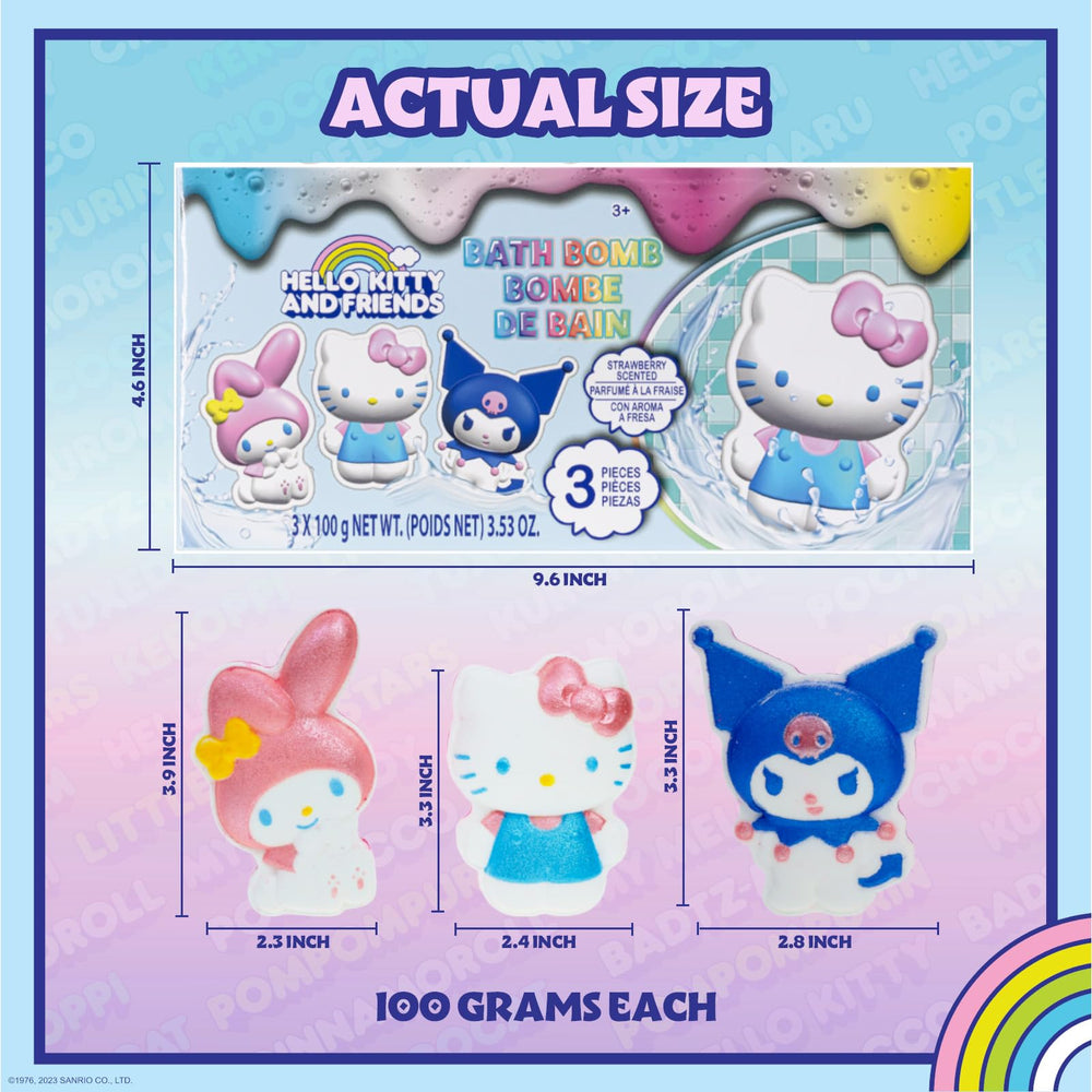 Townley Girl bombe de bain trio arc‑en‑ciel, coloris qui se révèlent progressivement
