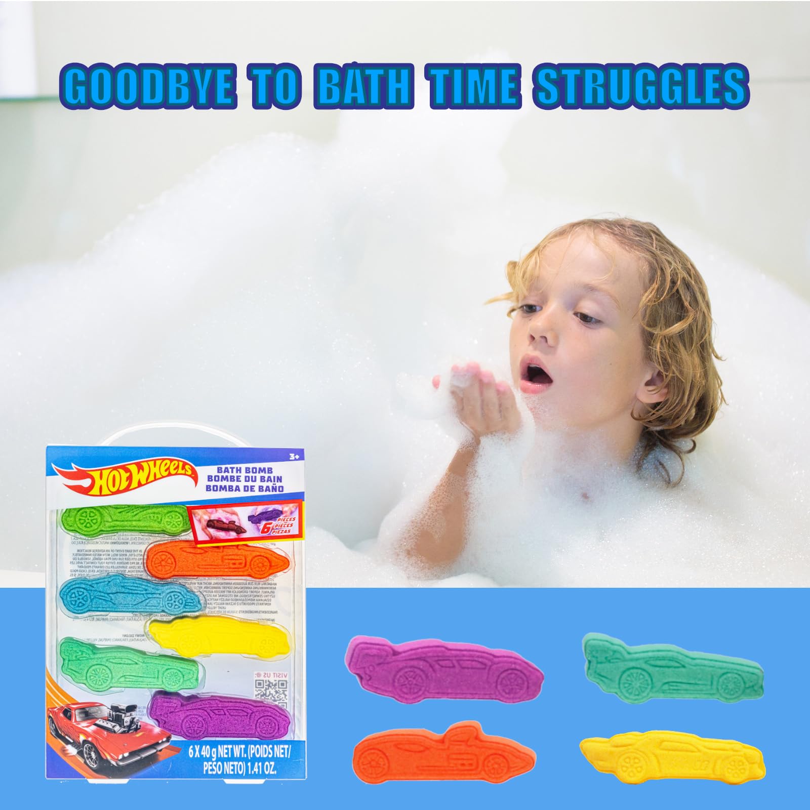 Townley Girl bombes de bain Hot Wheels set multicolore, cadeau idéal.