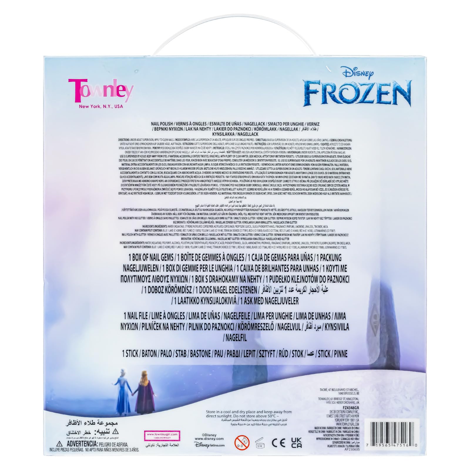 Outils Townley Girl Disney Frozen: lime cuticules et fichier Olaf pour ongles