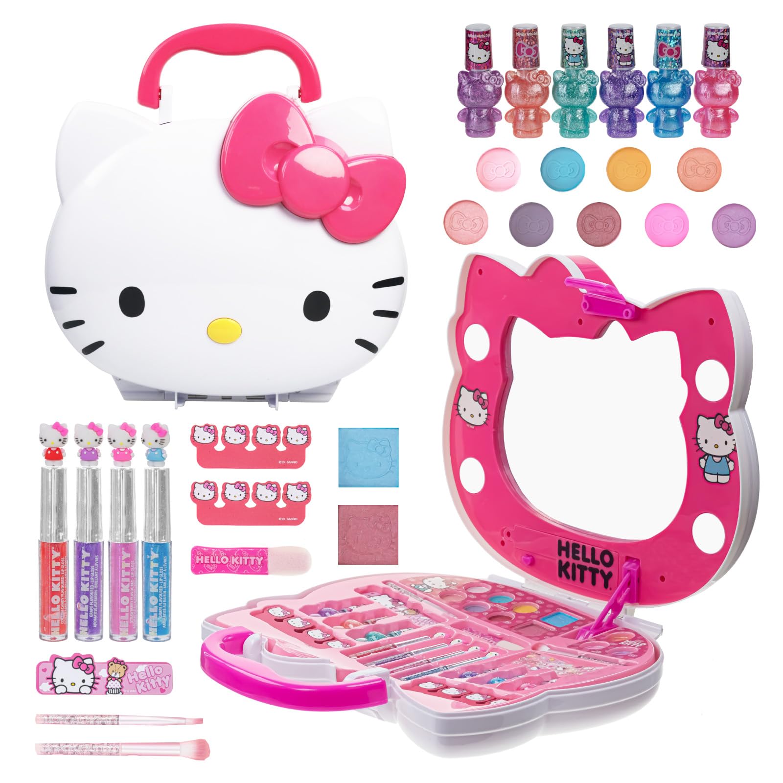 Coffret Hello Kitty Townley Girl avec miroir lumineux pour jeux imaginatifs.