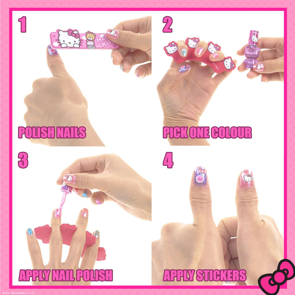 Pinceaux inclus Townley Girl Hello Kitty pour maquillage précis.