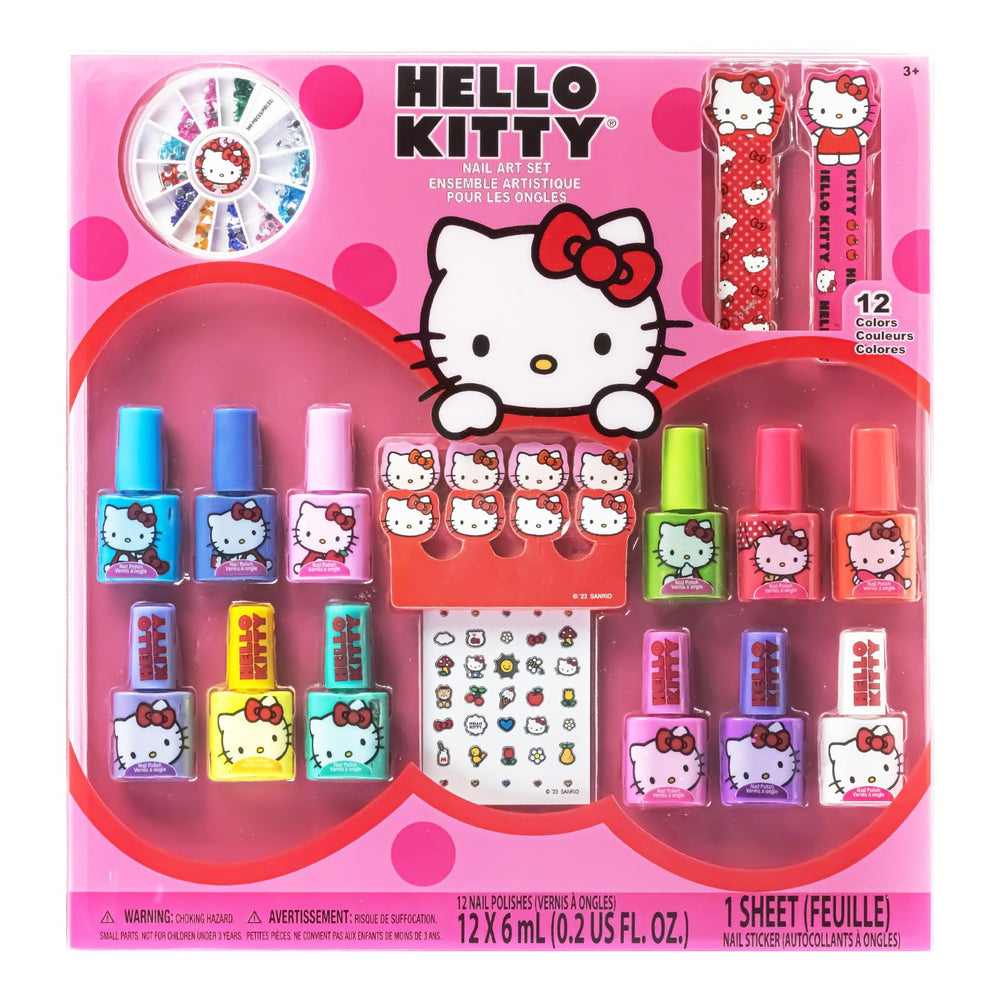 Vernis Hello Kitty Townley Girl à base d'eau, ensemble sûr pour petites mains.