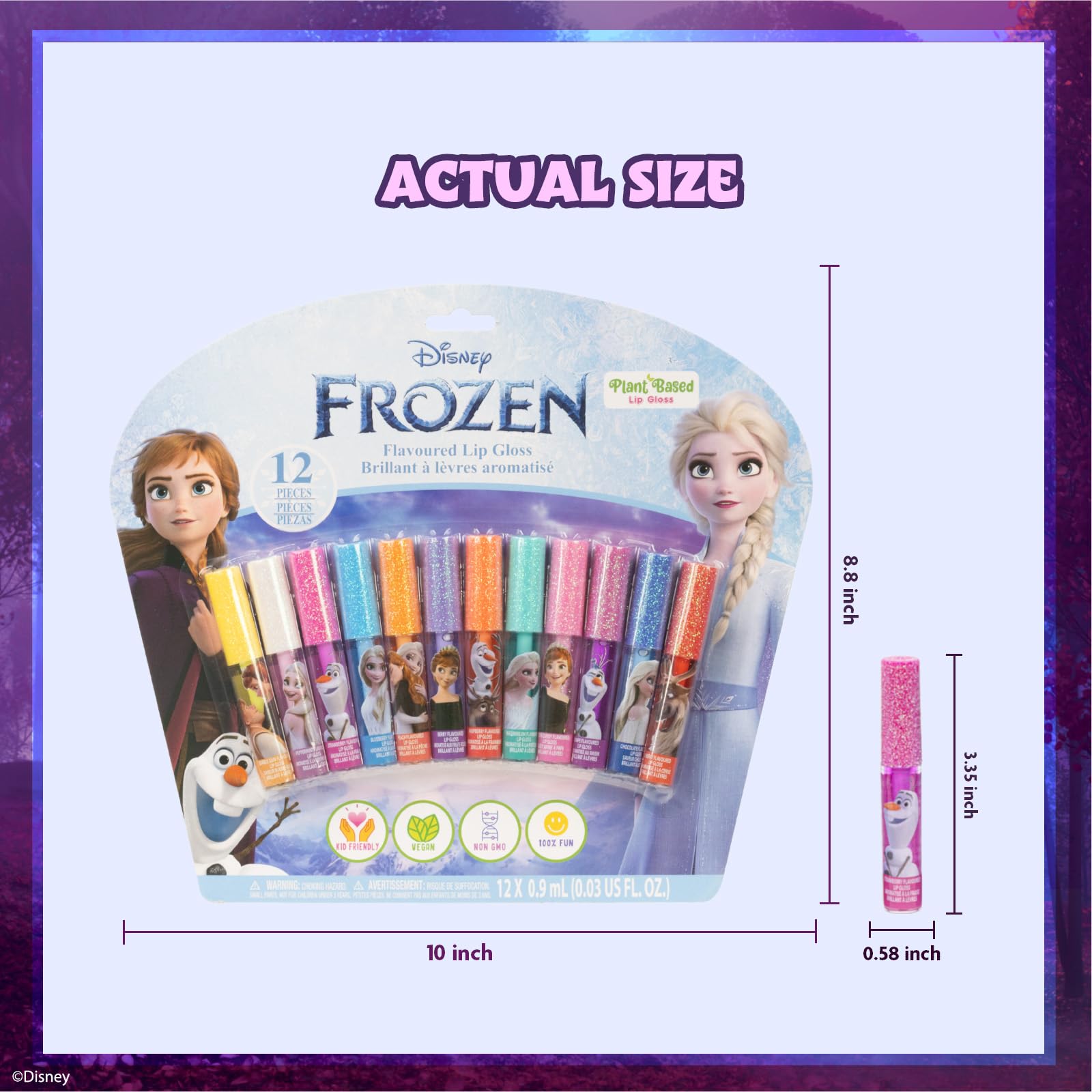 Townley Girl vernis à lèvres Disney Frozen variations saveurs – choix amusant pour des jeux beauté.