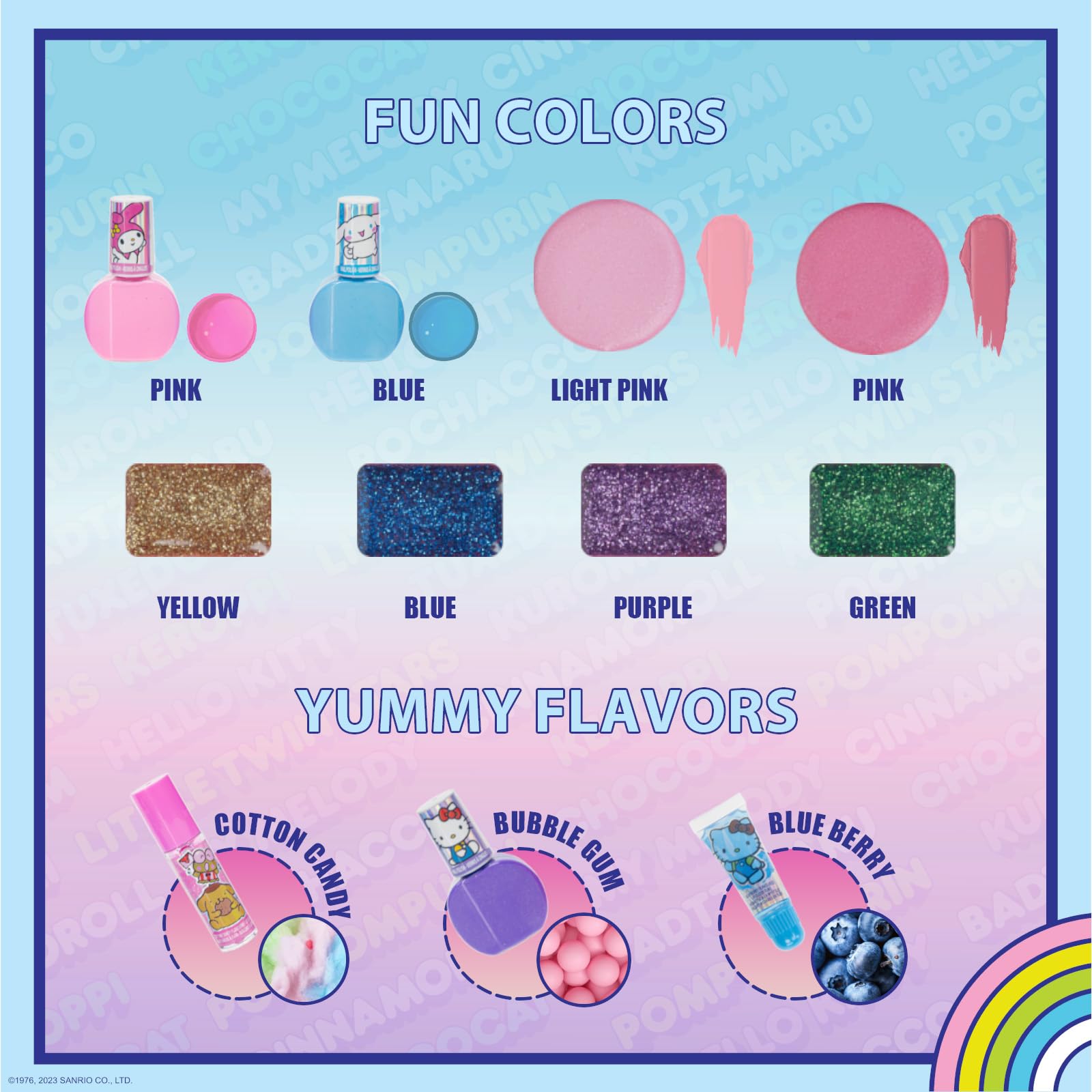 Townley Girl vernis à ongles rose pailleté pour des ongles imaginatifs.