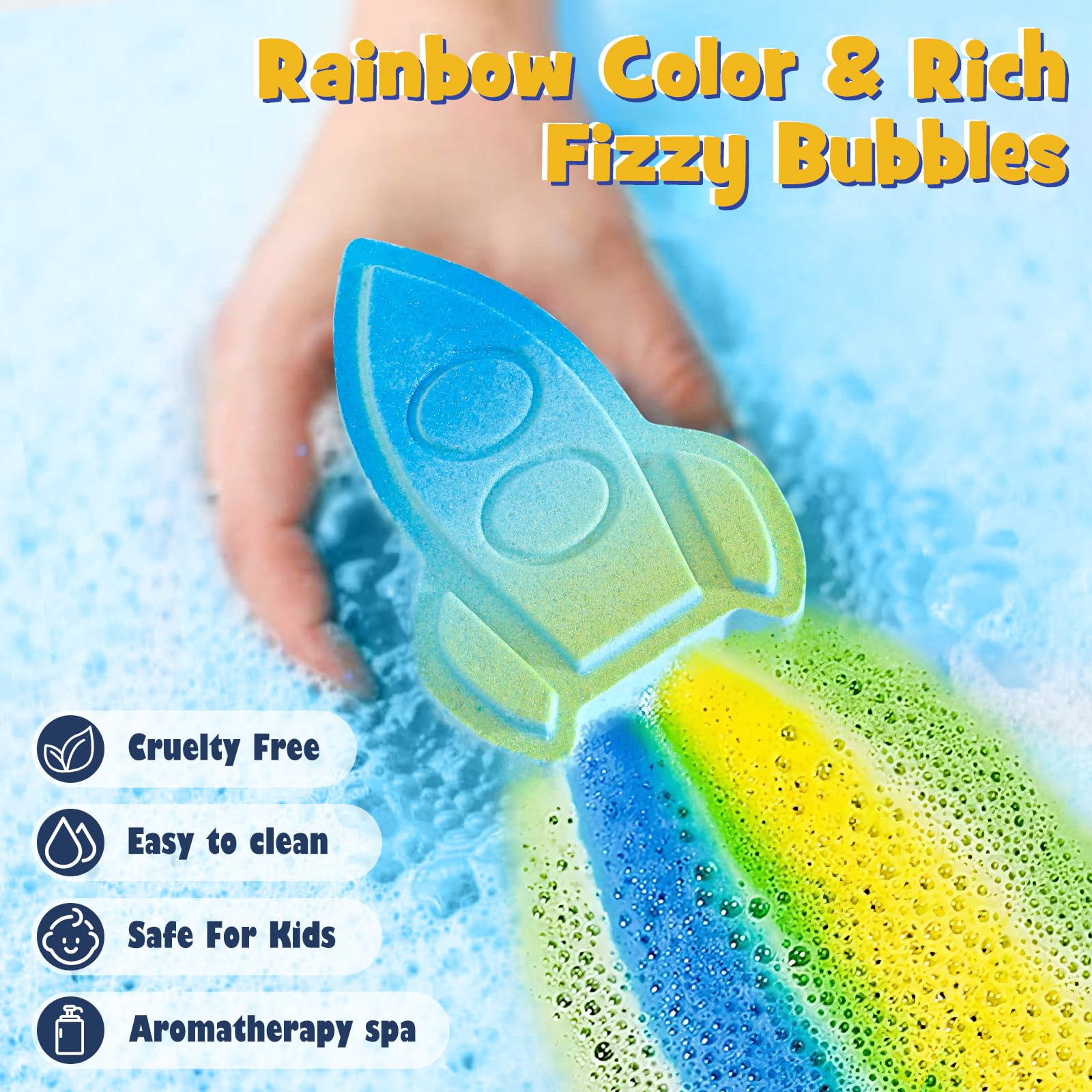 Toylink Bombe-bain espace couleurs – eau colorée et mousse abondante pour un moment ludique