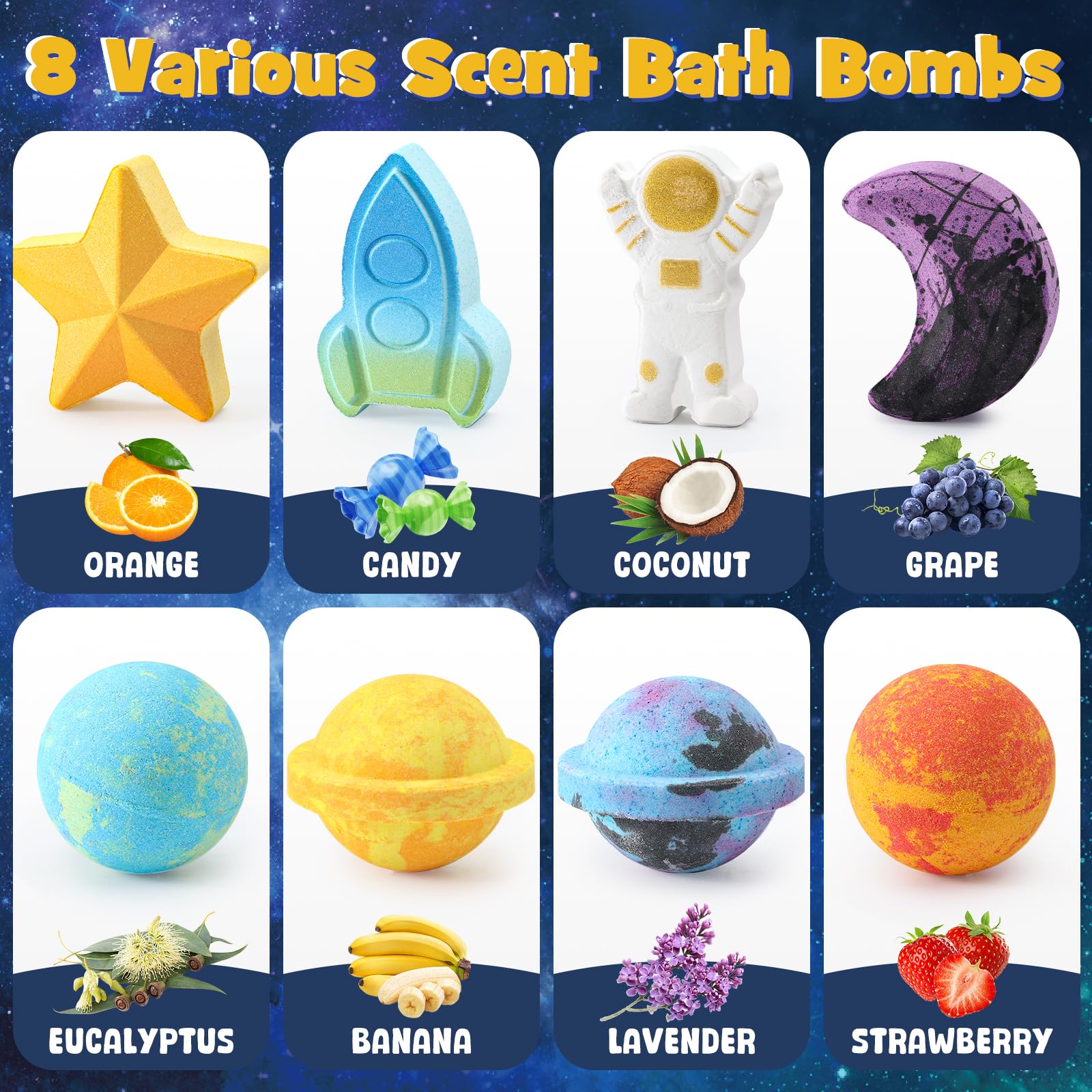 Toylink Bombe-bain espace mousse riche – douceur pour la peau et expérience relaxante à chaque bain