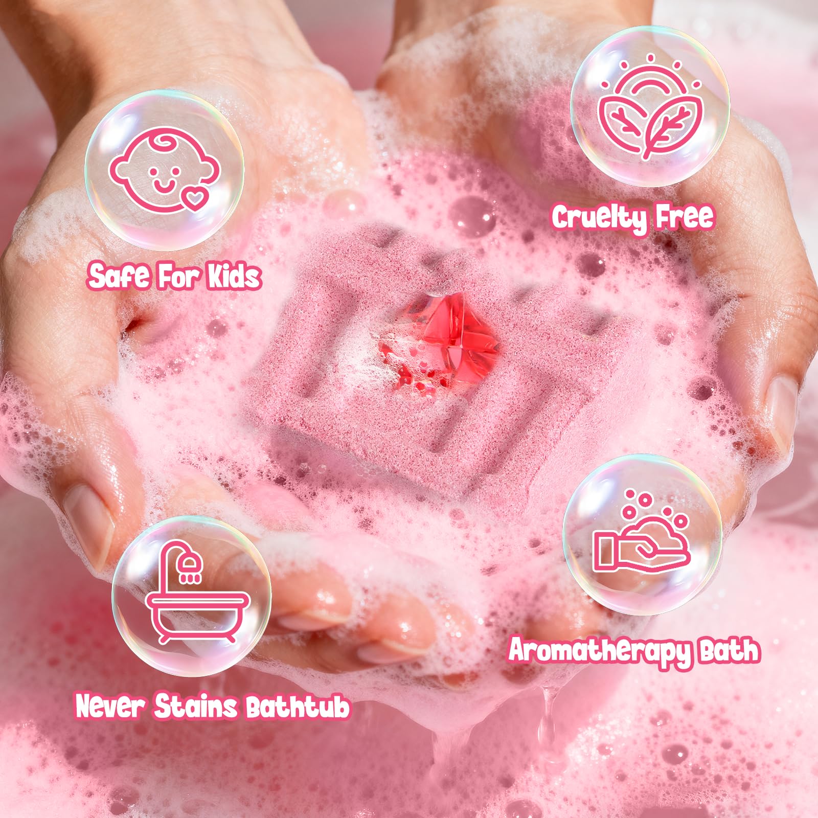 Toylink effervescence couleurs bain : eau colorée et mousse généreuse.