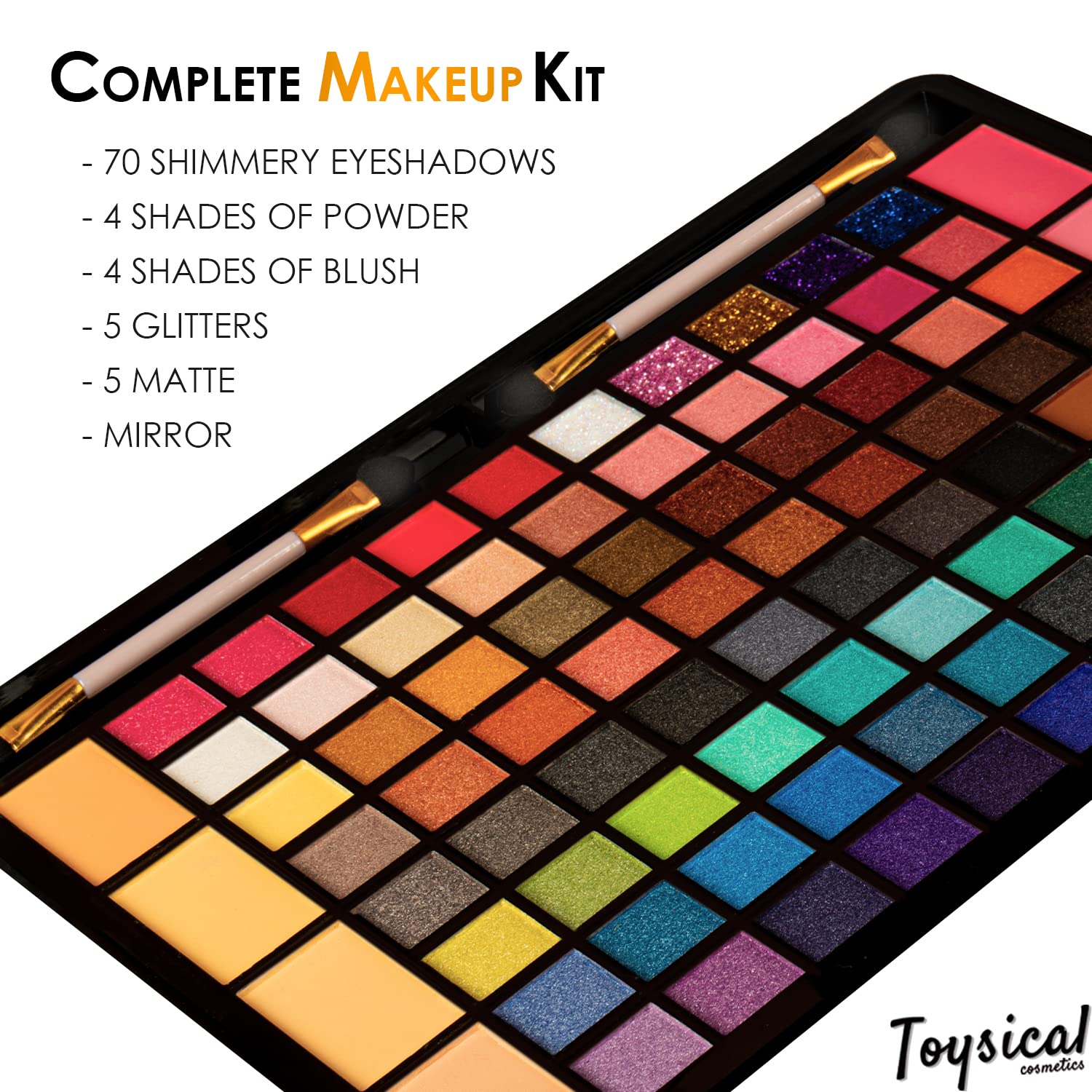 Toysical palette yeux 88 couleurs avec mats et paillettes pour créer tous les looks