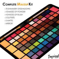 Toysical palette yeux 88 couleurs avec mats et paillettes pour créer tous les looks