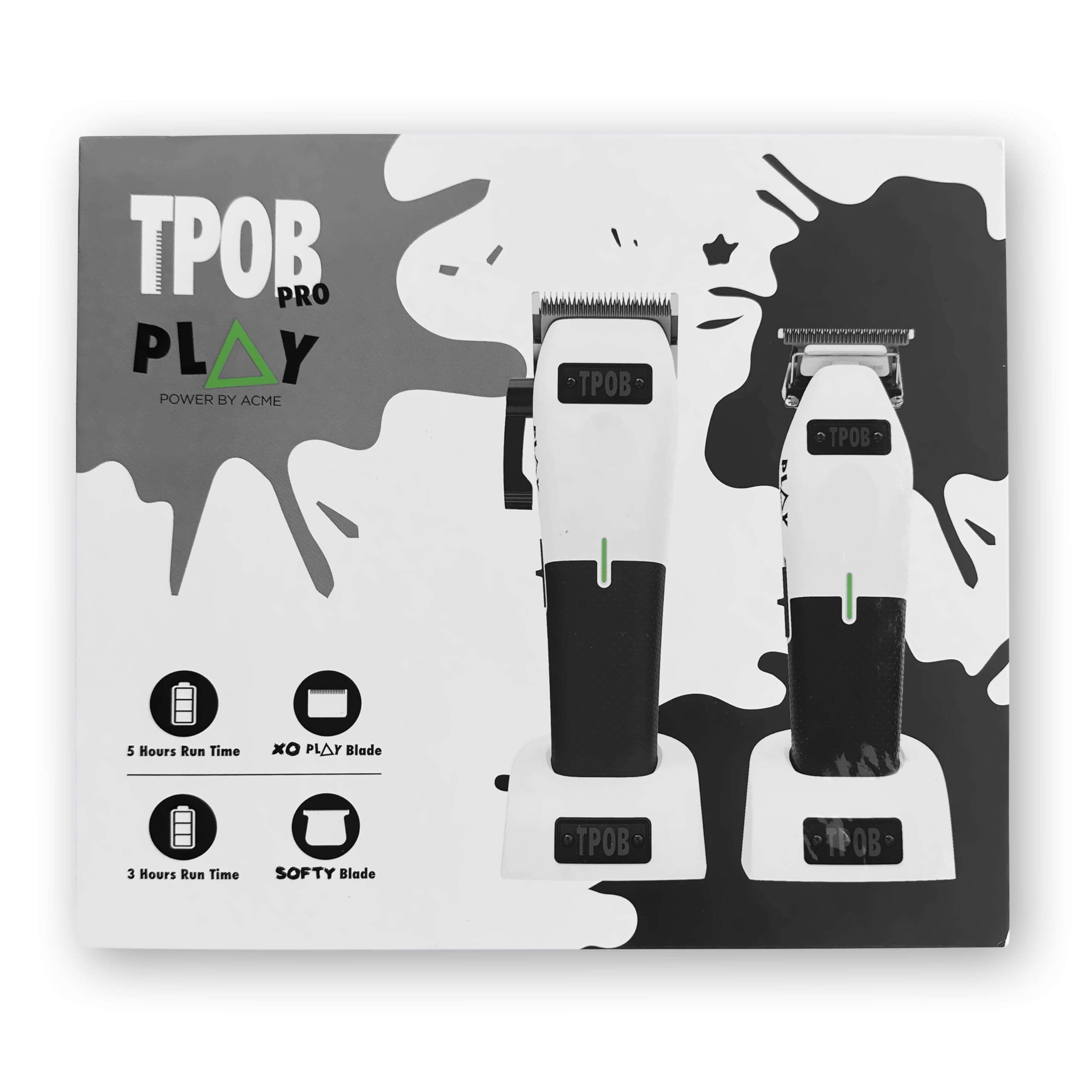 TPOB Play, base de recharge incluse, toujours prêt pour la coupe.