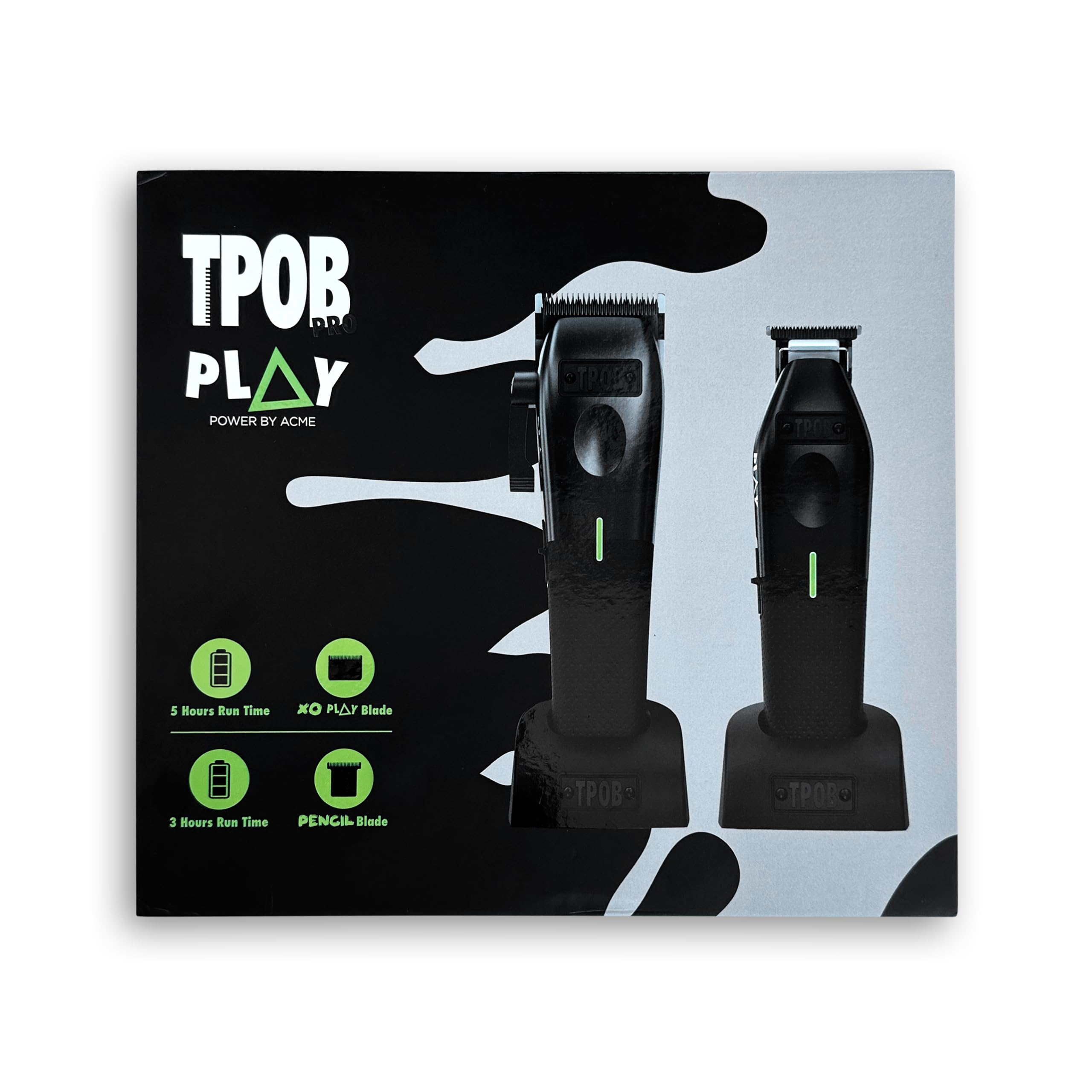 TPOB Play poignée en caoutchouc antidérapante pour un contrôle sûr.