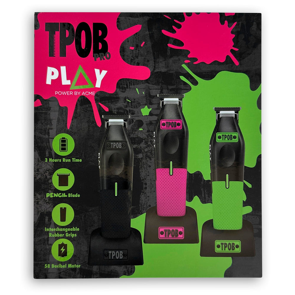 TPOB Play Trimmer design noir et vert pour un look pro.