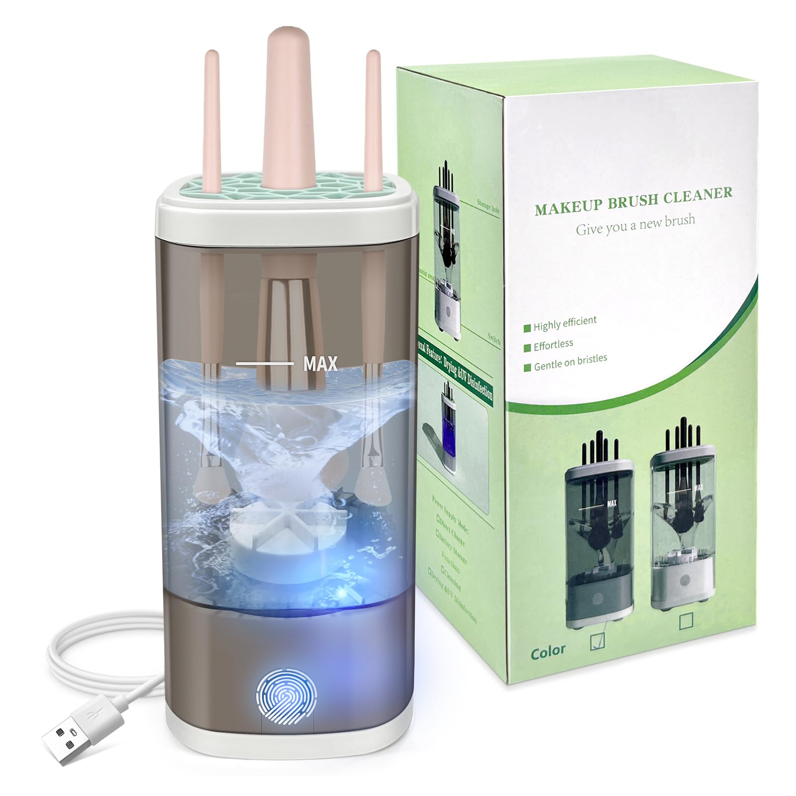 Tpsofy nettoyeur brosse maquillage action rapide pour un nettoyage en profondeur.