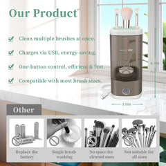 Tpsofy nettoyeur-brosse-maquillage design compact et portable.