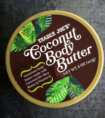Emballage pratique du beurre coco Trader Joe's pour le voyage.