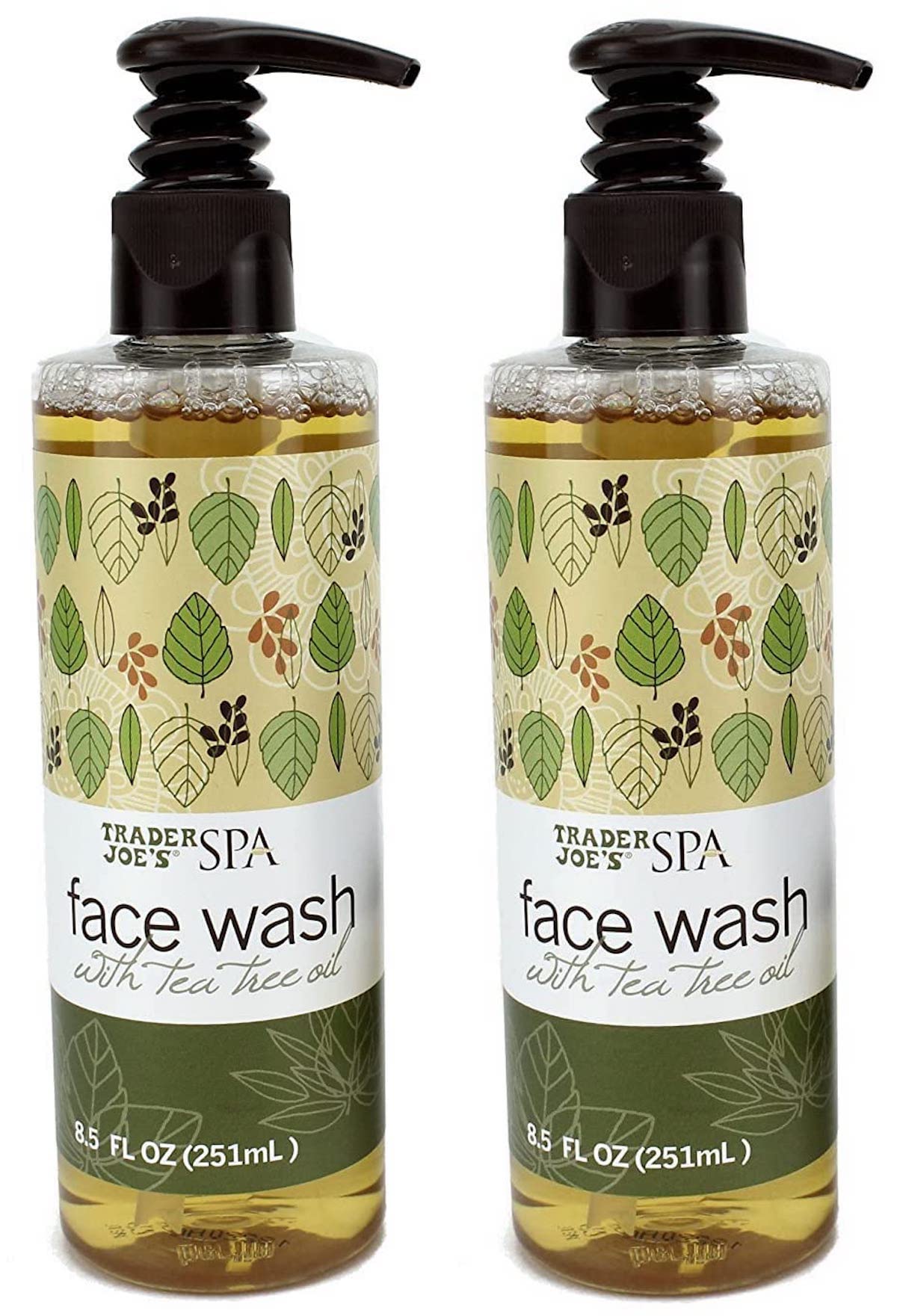 Trader Joe's Spa Face Wash: bouteille huile-arbre-a-the, nettoie en douceur la peau.