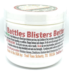 Close-up of Trail Toes cream on moisturized skin with reduced friction.