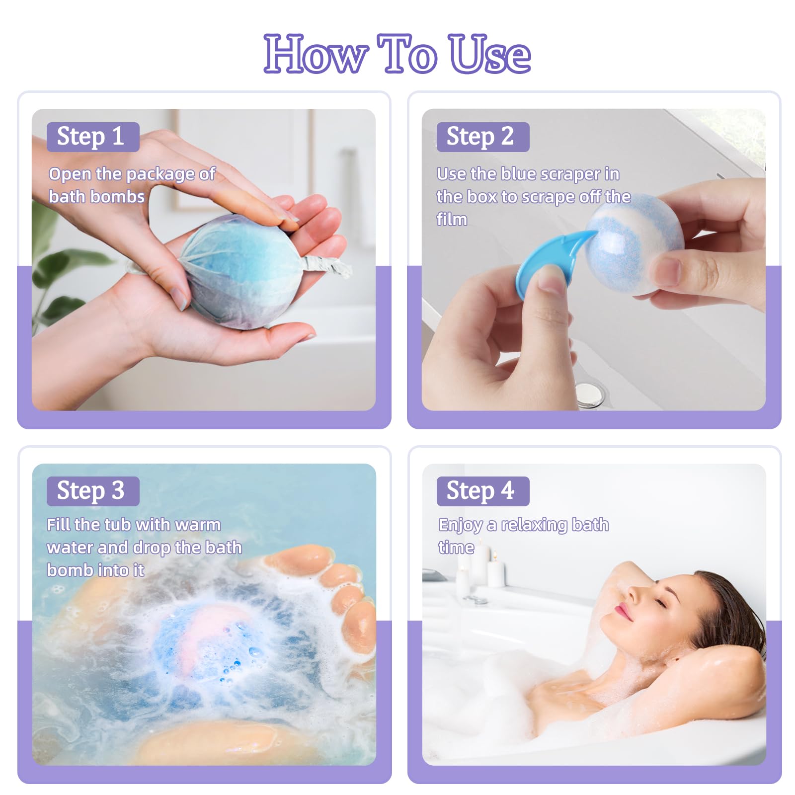TranquilBliss bombe-bain vanille – parfum chaleureux propice à la détente