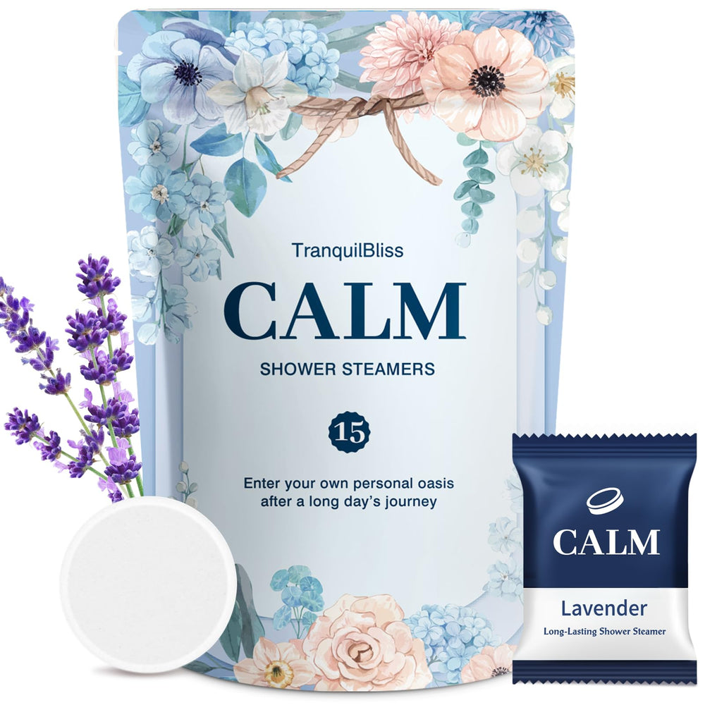 TranquilBliss bombes-douche lavande: 15 pièces pour une détente rapide dans votre douche.