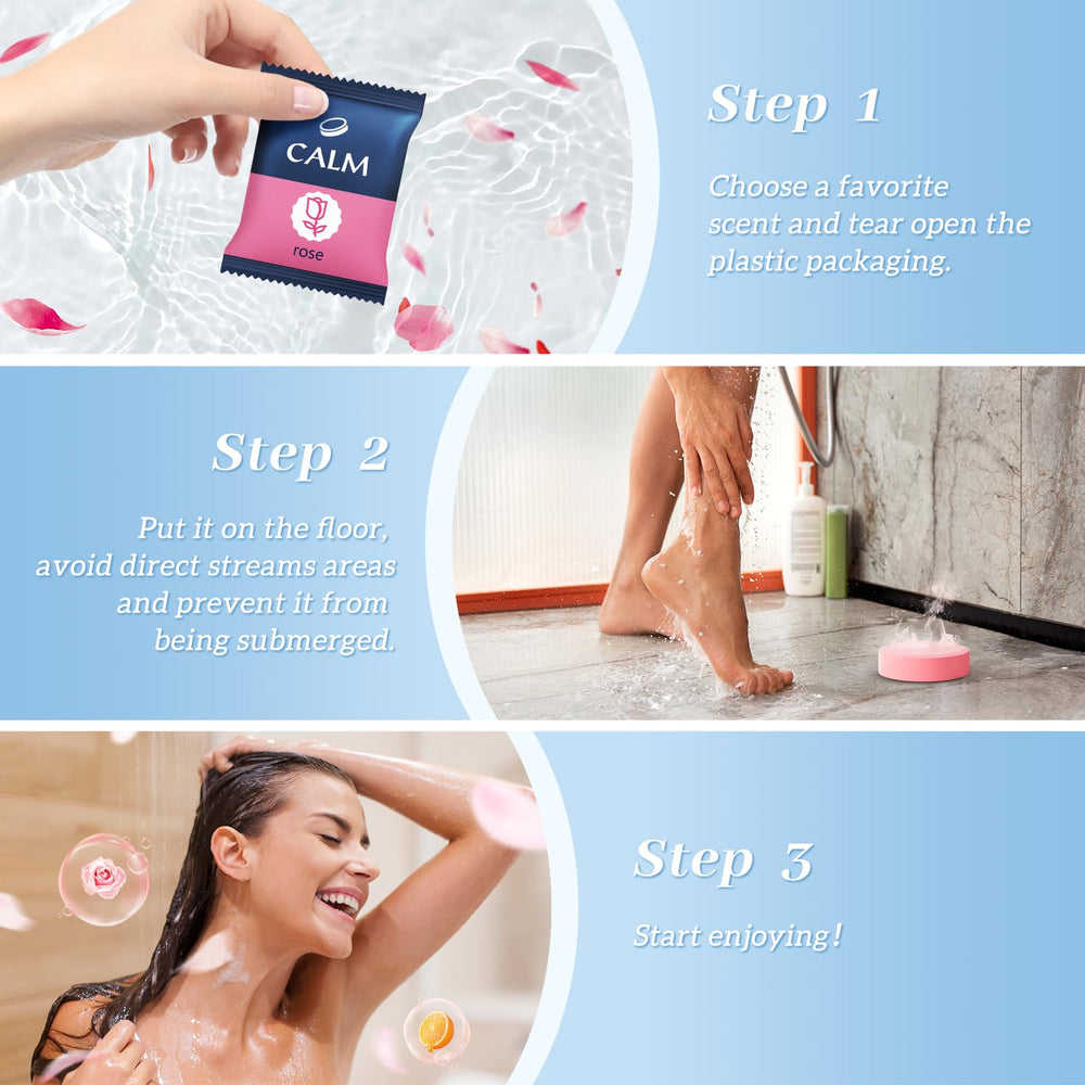 TranquilBliss bombes-douche melange-fragrances : mélange de parfums pour une routine spa.