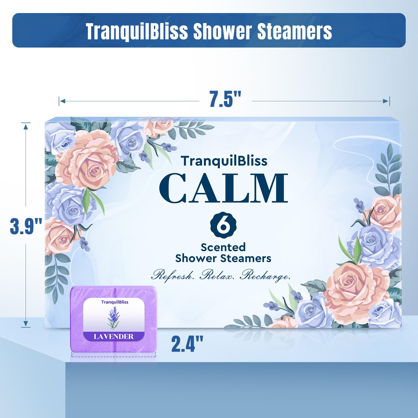 TranquilBliss galets vapeur douche agrume, énergie fraîche et tonique