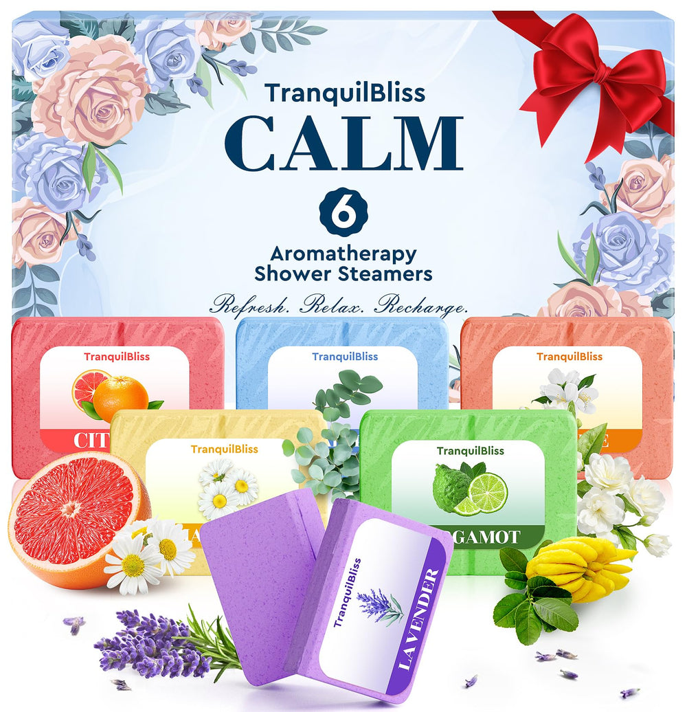 TranquilBliss galets vapeur douche eucalyptus, détente rapide sous la douche