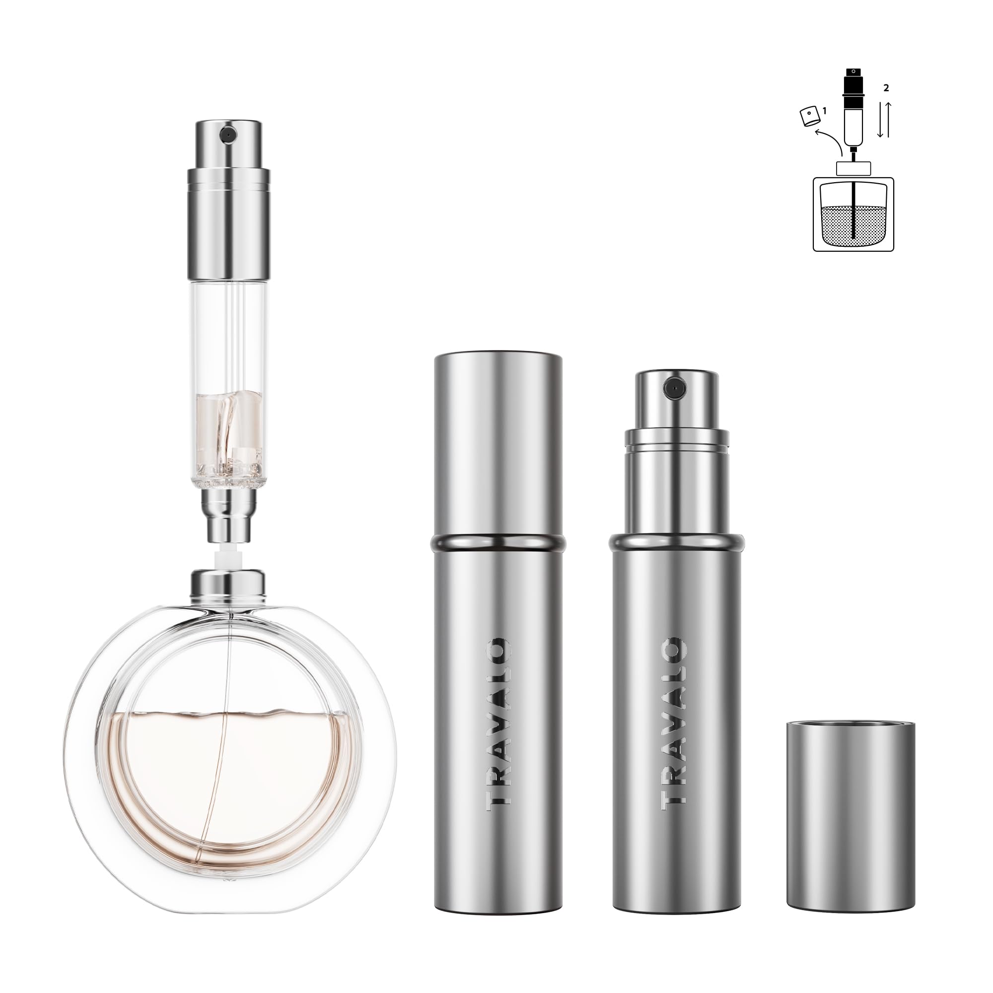 Travalo atomiseur parfum essentiel pour une application portable et précise