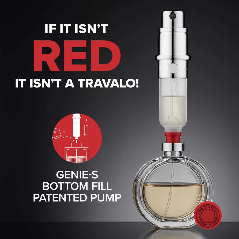 Vial interne incassable Travalo Classic HD adapté au voyage.