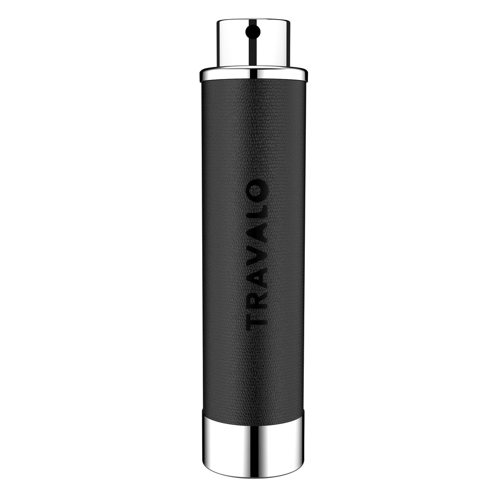 Travalo Walzer dans son étui en cuir noir, élégant et portable.
