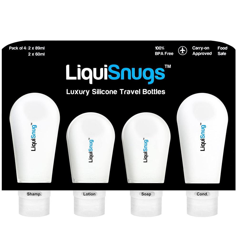 LiquiSnugs TravelSnugs: bouteilles silicone 3oz, ensemble pratique et étanche pour le voyage