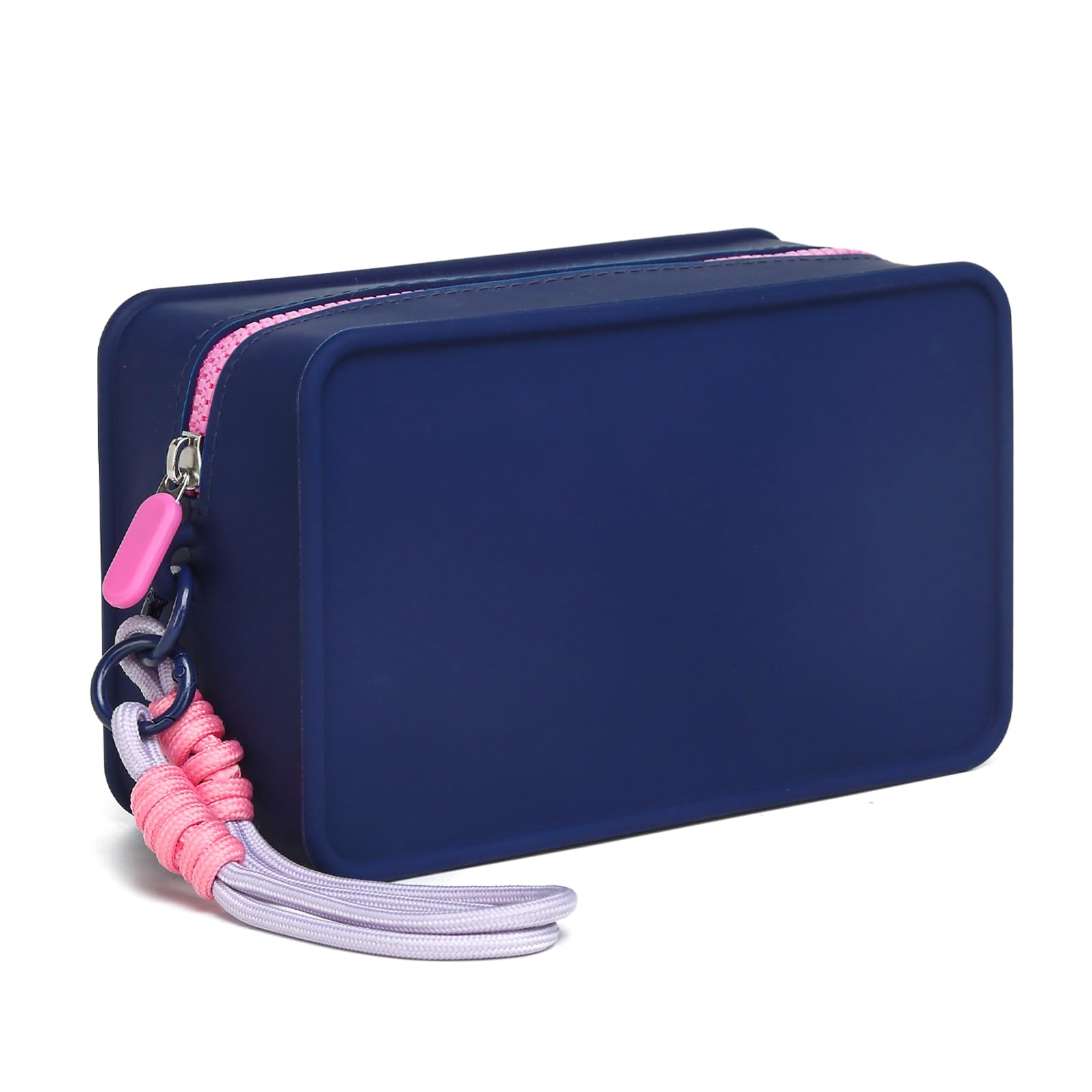 Trousse Travistar en silicone avec fermeture éclair, pratique pour le maquillage en voyage