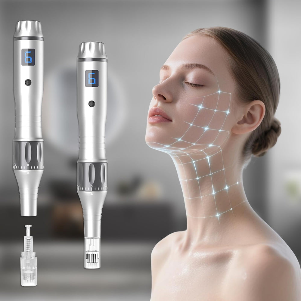 TrDLam Stylo microneedling Barbe: soin précis pour la barbe à domicile.