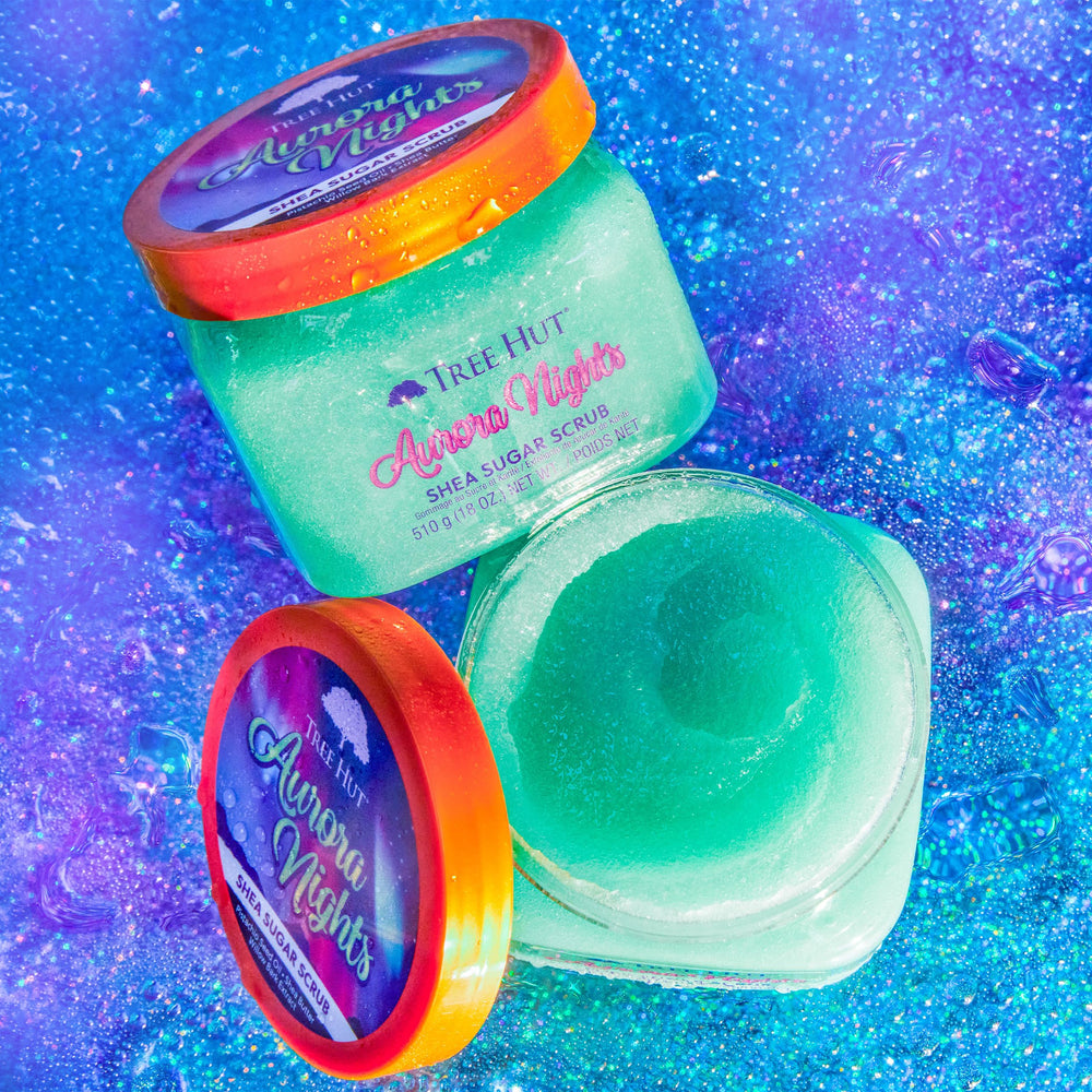 Arômes chaleureux Tree Hut Aurora Nights, parfum réconfortant.