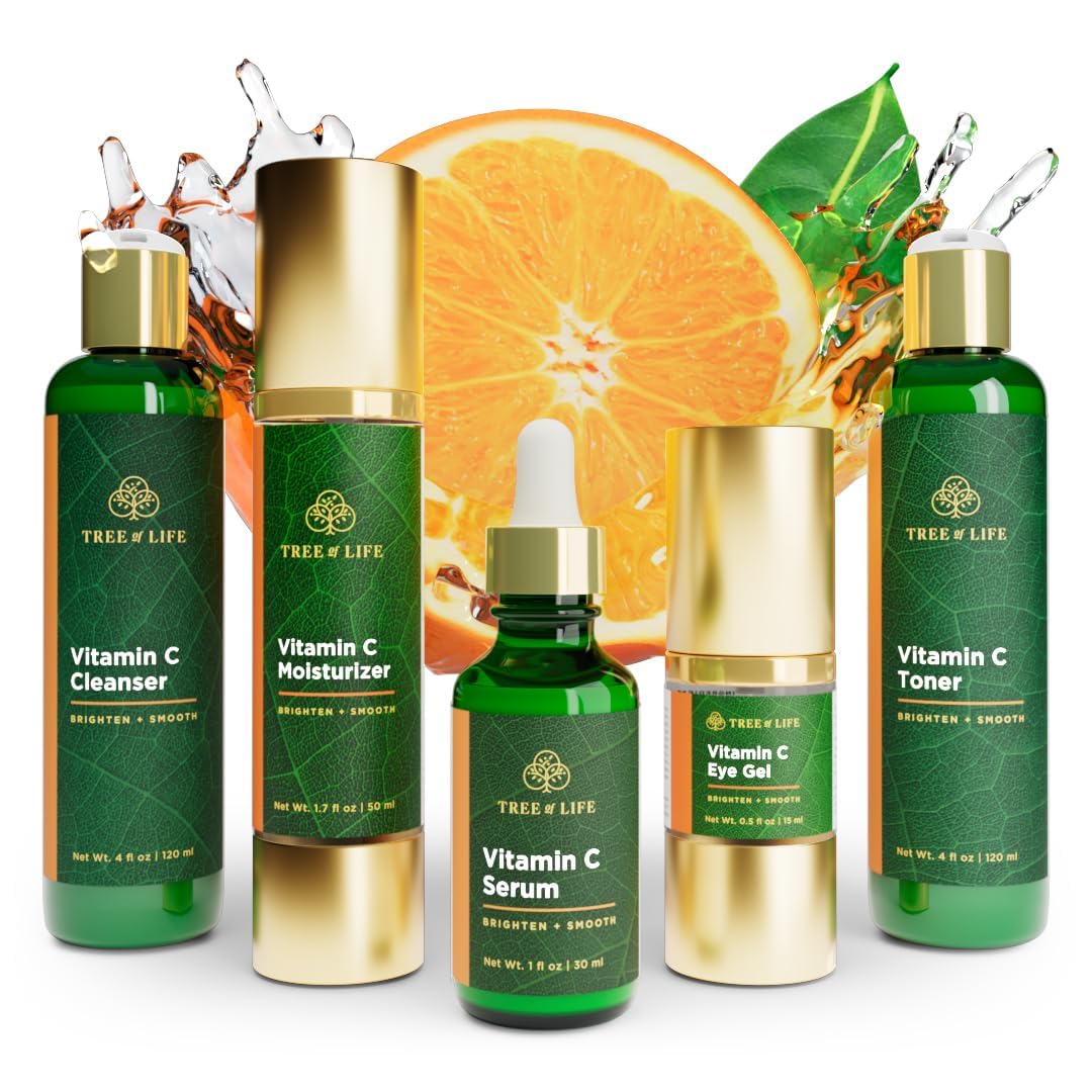 Tree of Life nettoyant vitamine C, flacon purifiant et hydratant pour le teint.