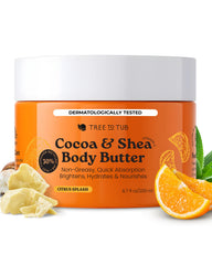 Tree to Tub Beurre Shea Corps — hydratation riche pour peau sèche et sensible.